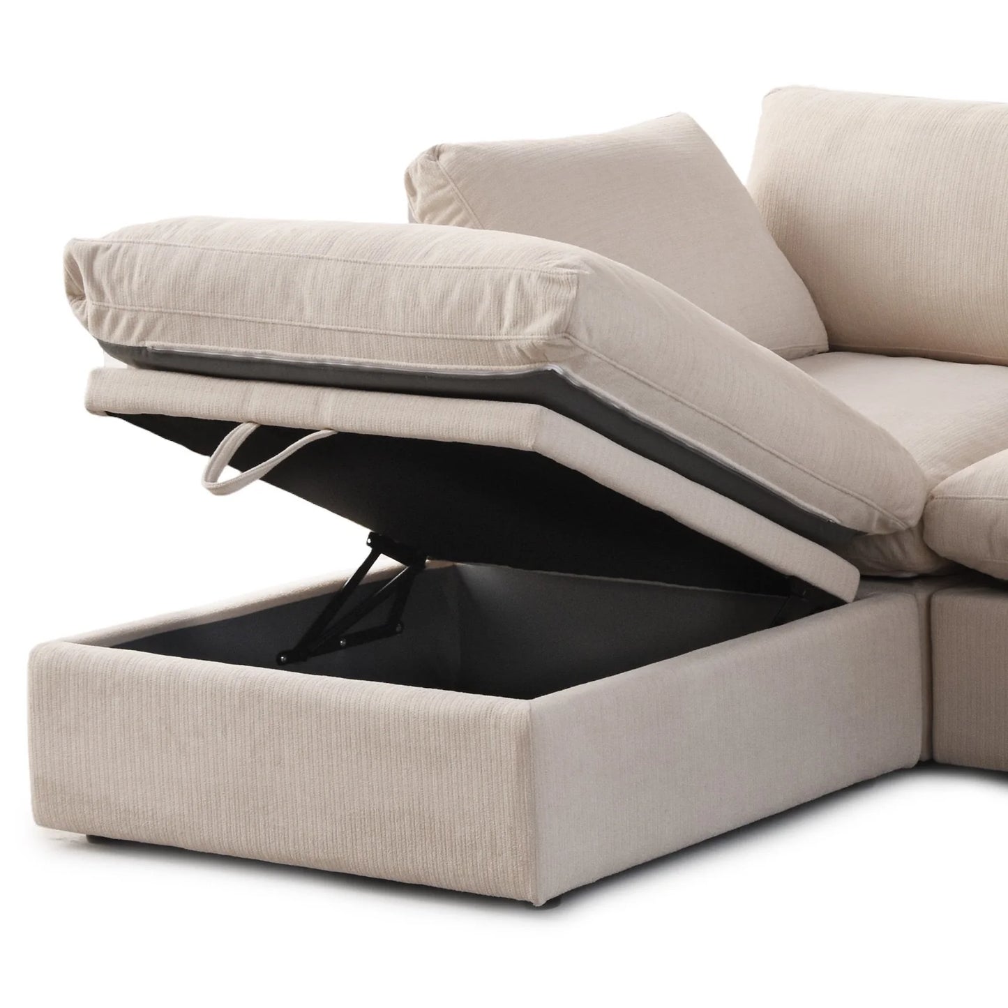 Comfy Cloud 5-piece Sectional Sofa - Beige - New